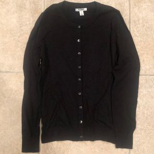 Black Cardigan Button-down